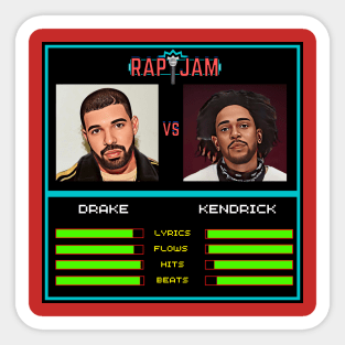 Drake vs Kendrick - Rap Jam Sticker